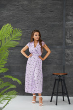 Летнее платье Mila Nova Ф-82 сирень цветок — изображение 3