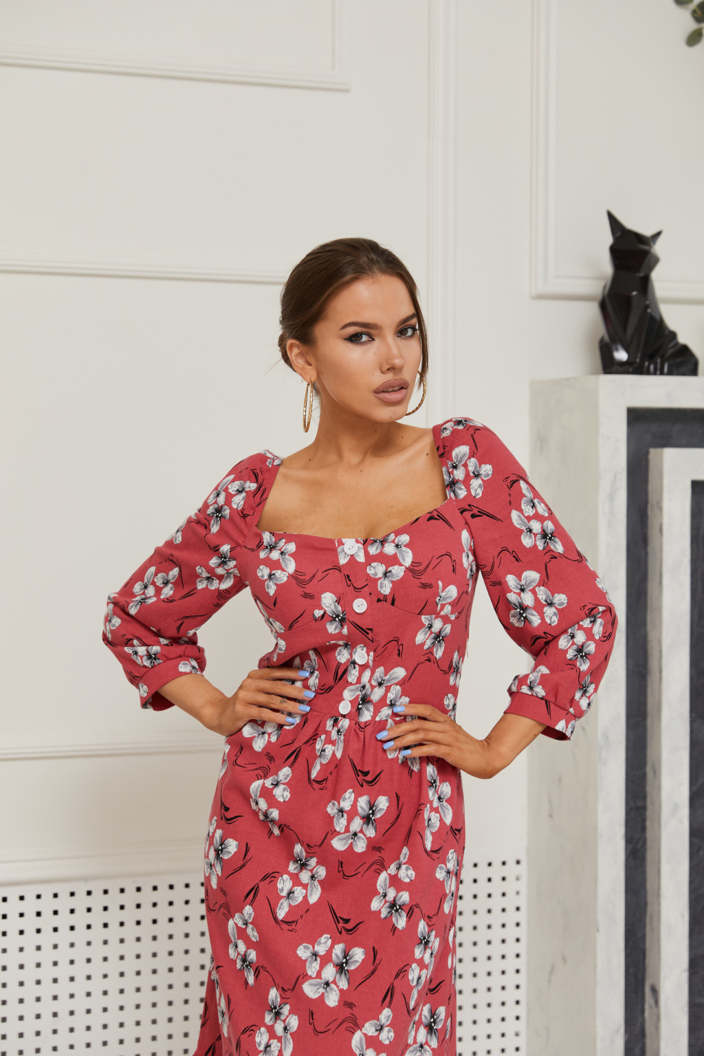 IMG_6636 Літня сукня Mila Nova Ф-150 червона - Зображення 1