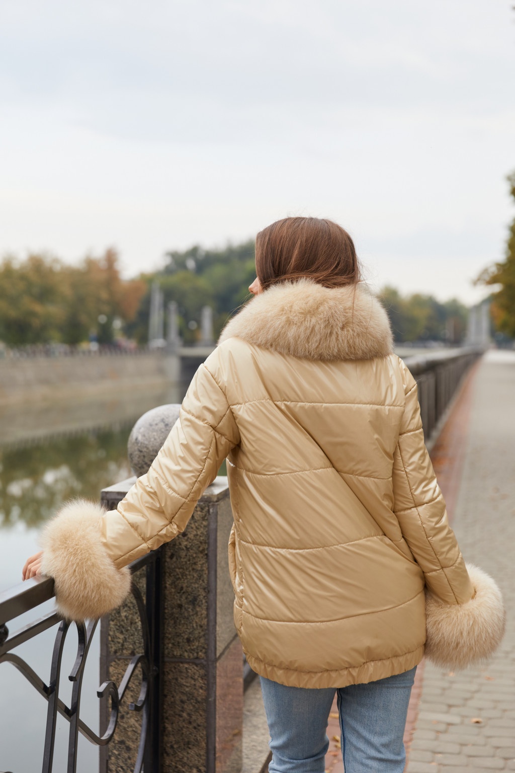 Куртка К-160 лак бежевый — изображение 3