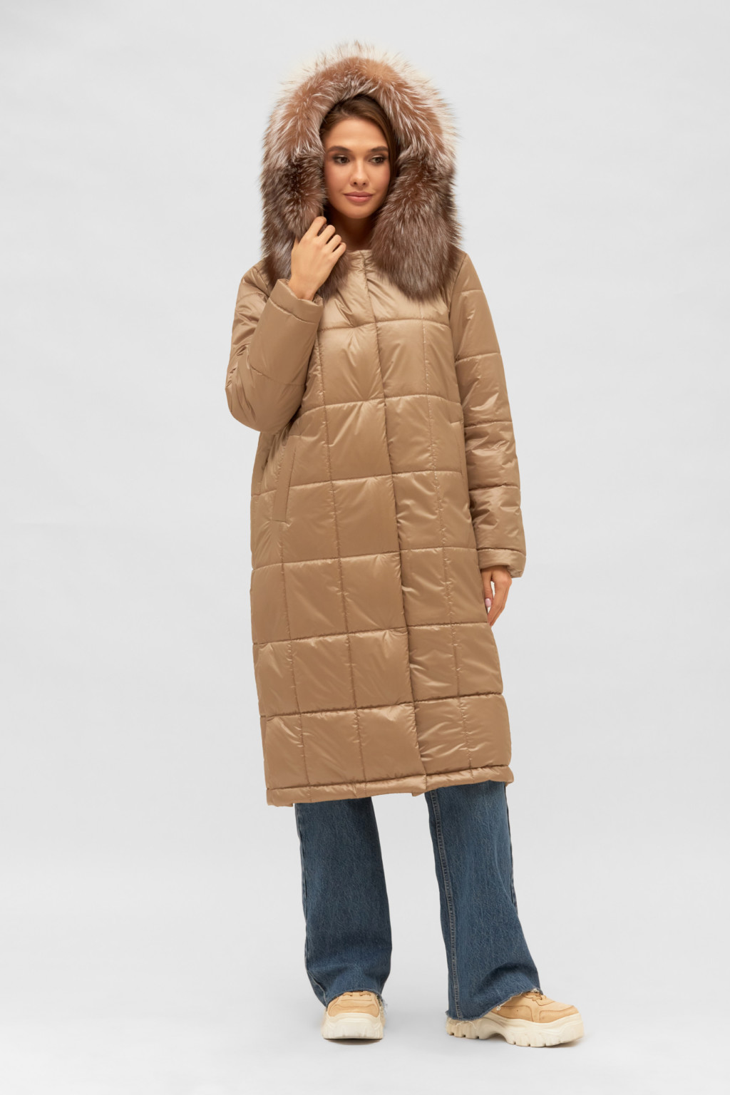 Зимний пуховик Mila Nova К-227 капучино — изображение 2