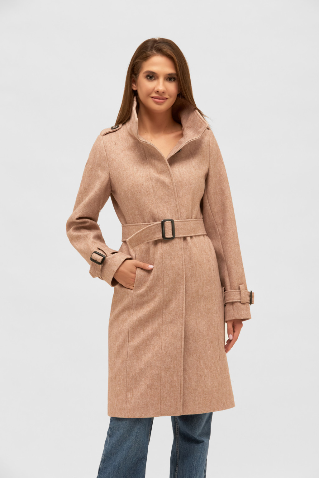Демисезонное пальто Mila Nova ПВ-91 бежевый — изображение 2