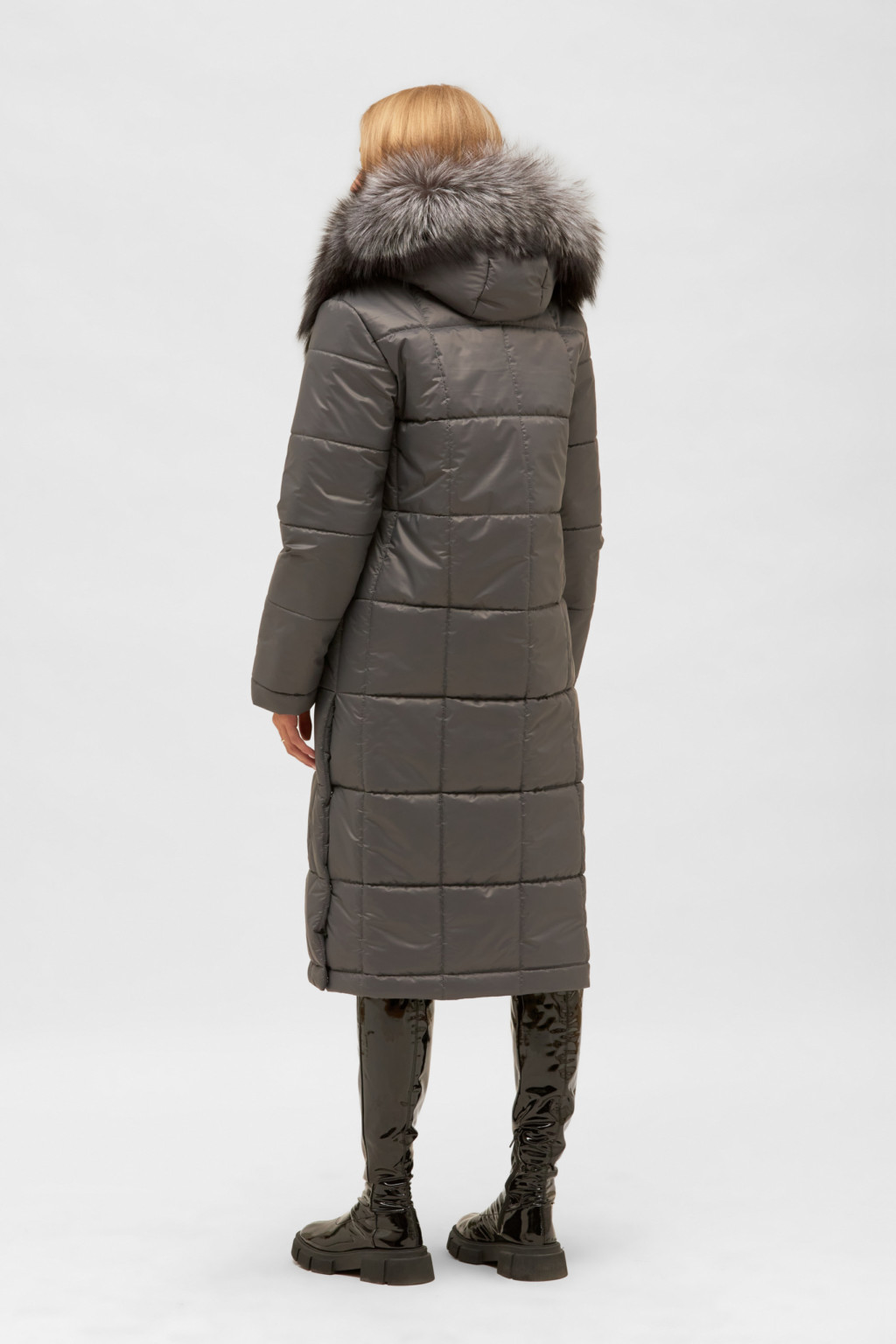 Зимняя Куртка Mila Nova К-227 серый — изображение 3