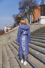 Демисезонное пальто Mila Nova ПВ-239 синий — изображение 3