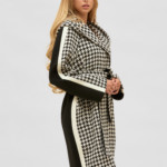 Демисезонное пальто Mila Nova ПВ-263 черно-белый