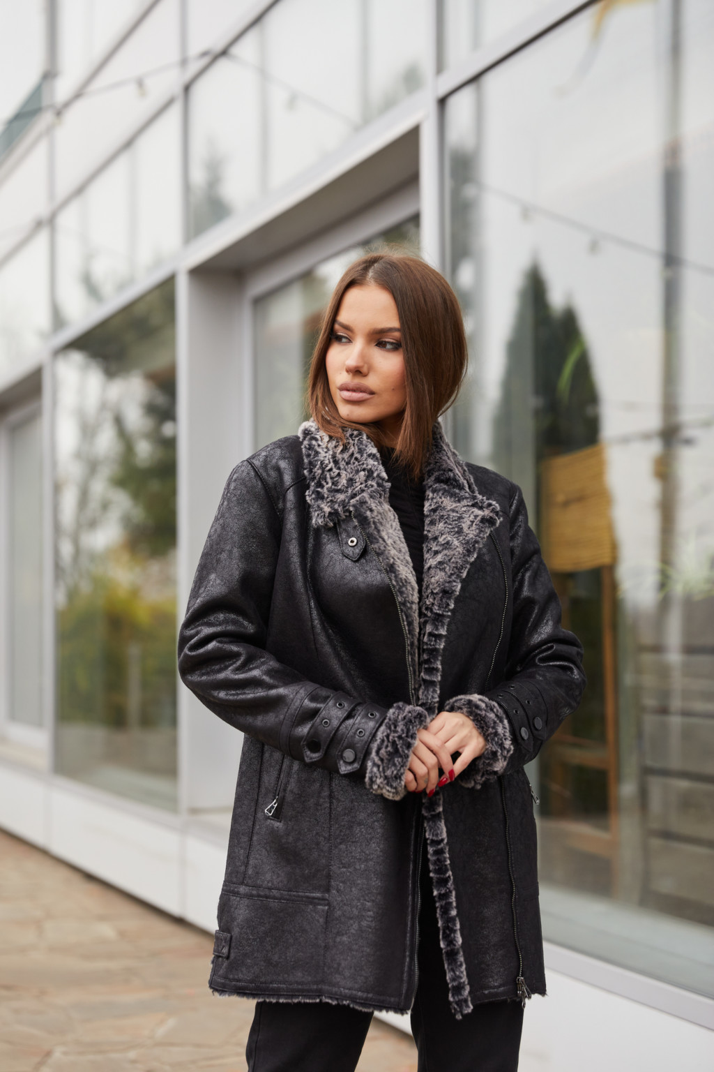 Дубленка Д-129 черный — изображение 4