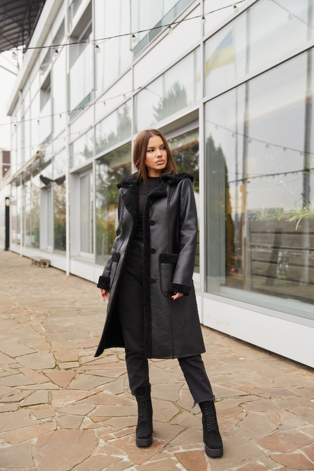 Дубленка Д-157 черный — изображение 5