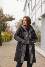 Дубленка Д-159 кап б черный