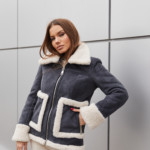 Дубленка Д-163 синий