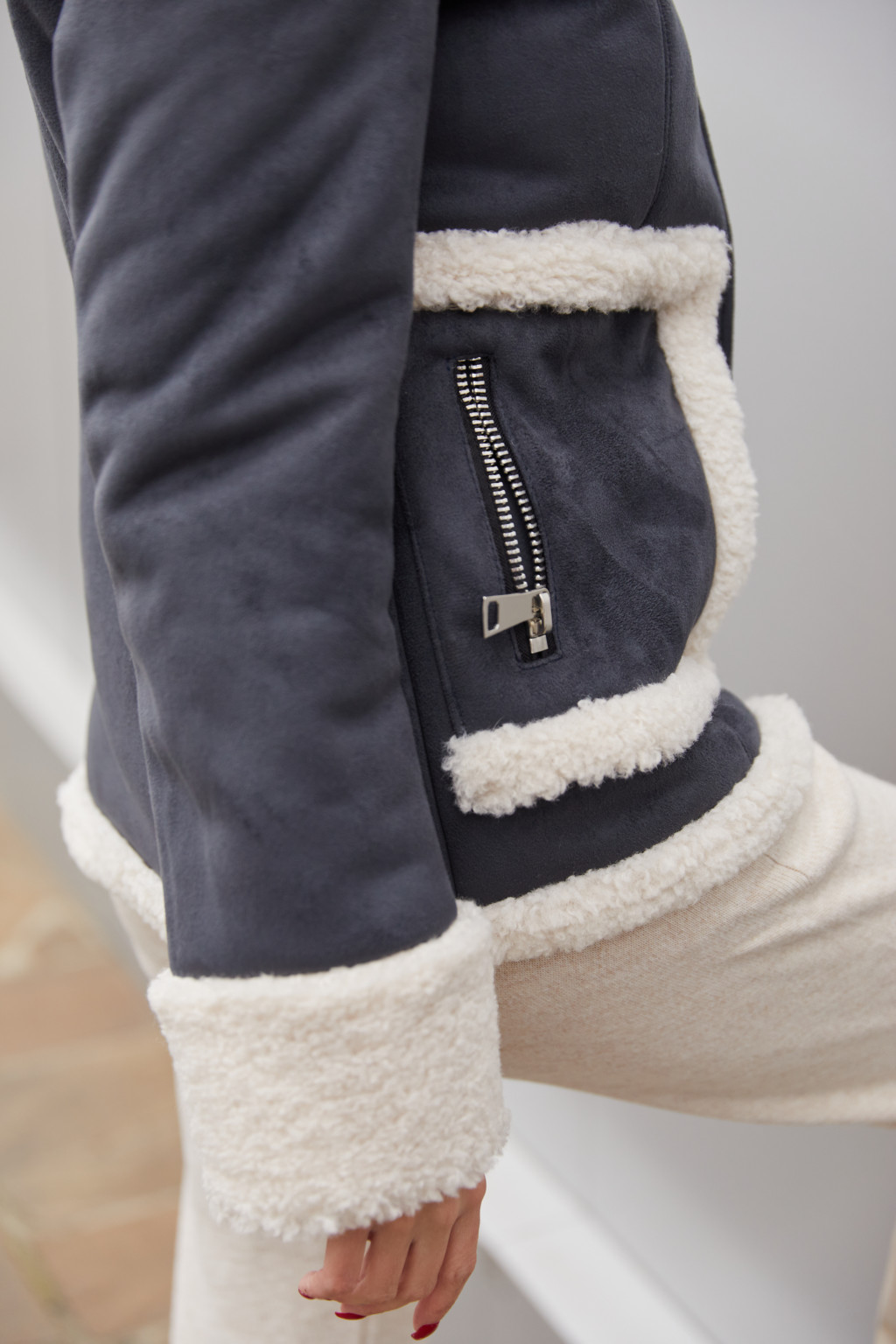 Дубленка Д-163 синий — изображение 4