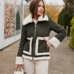 Дубленка Д-163 зеленый