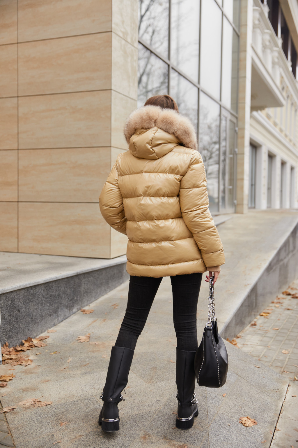 Куртка К-229 лак бежевый — изображение 4