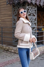 Зимняя дубленка Mila Nova Д-163 бежевый — изображение 7