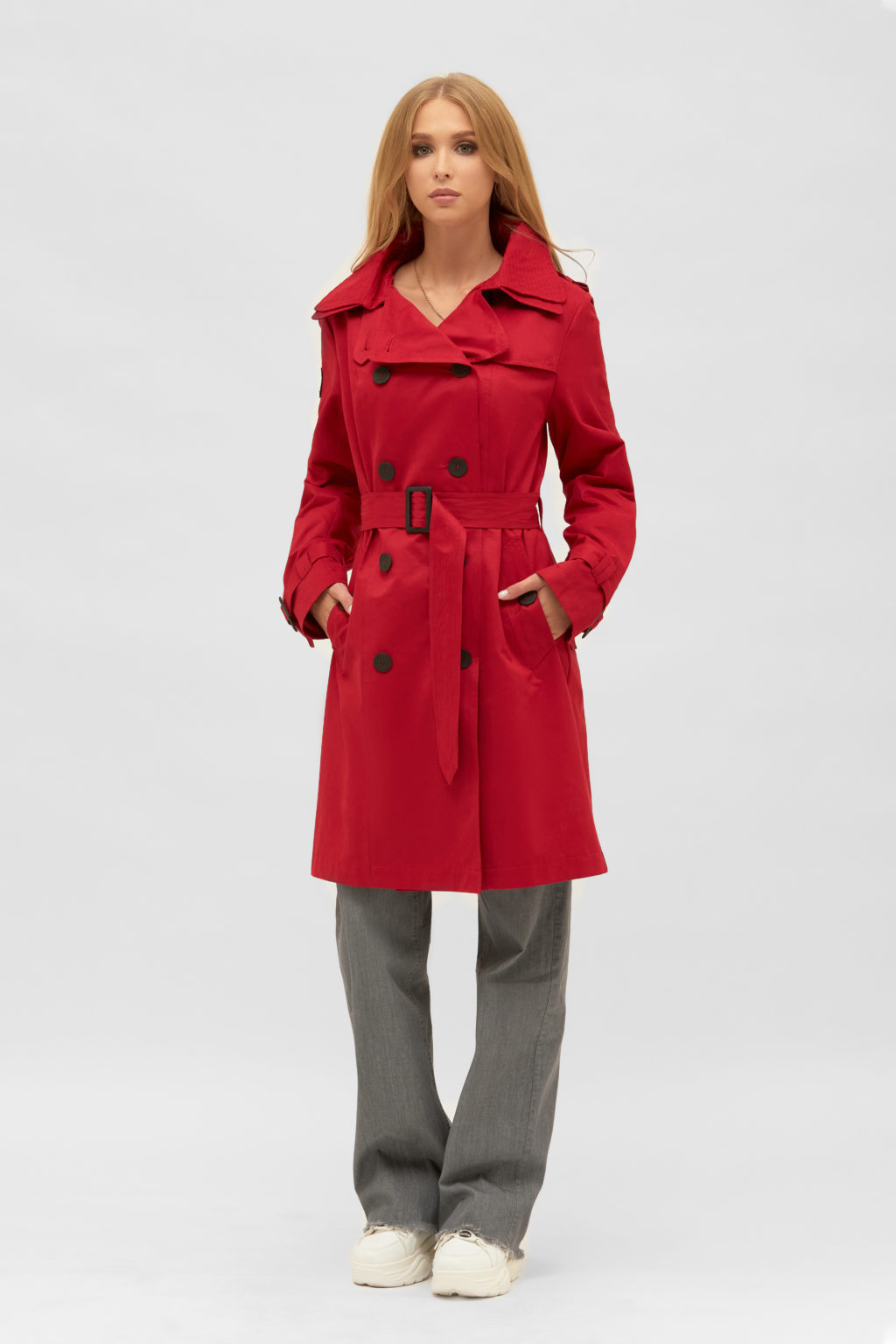 Демисезонный тренч Mila Nova ПВ-162 красный — изображение 2