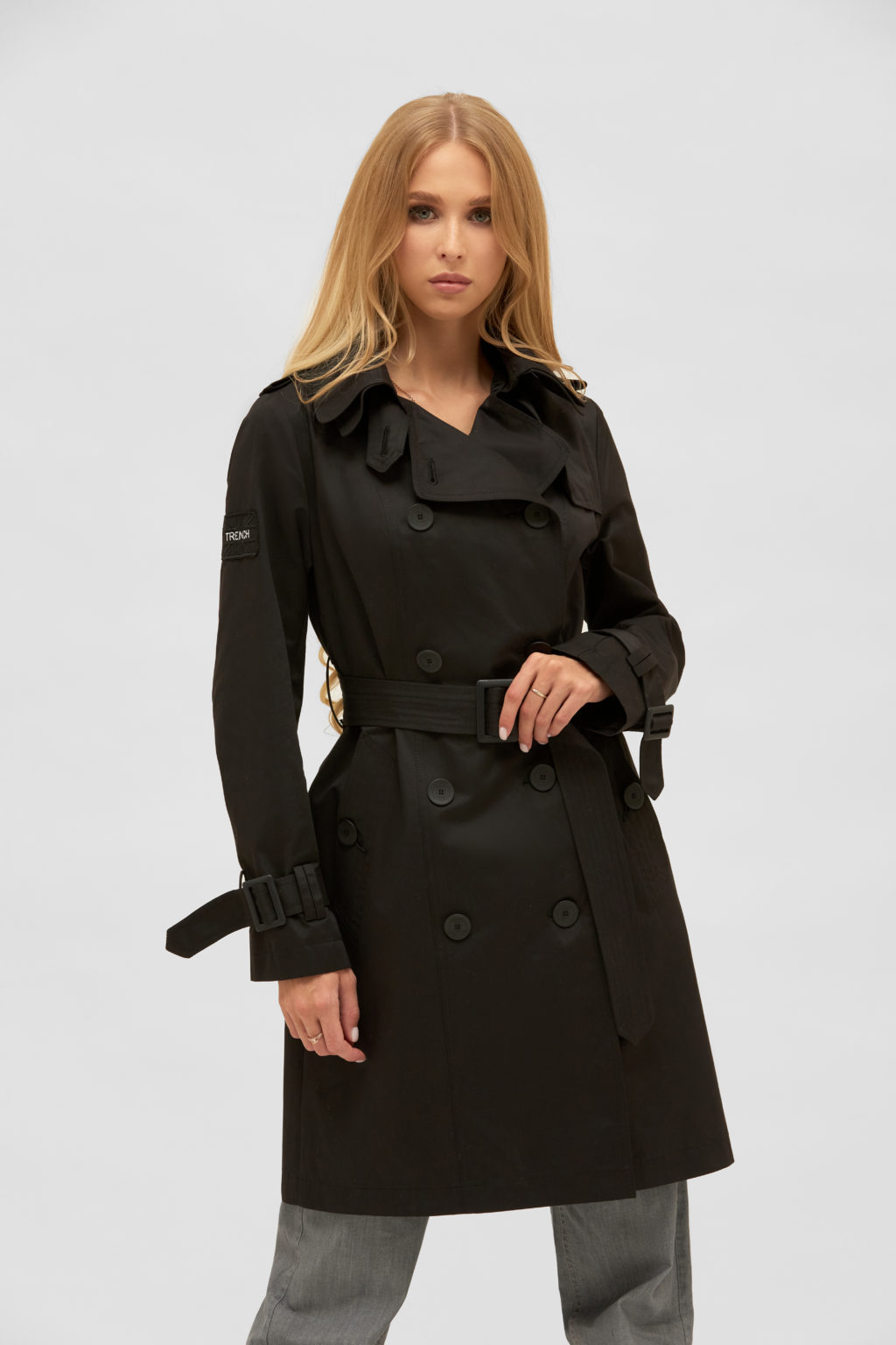 MN_08.21__36113 Демисезонный тренч Mila Nova ПВ-162 черный — изображение 1