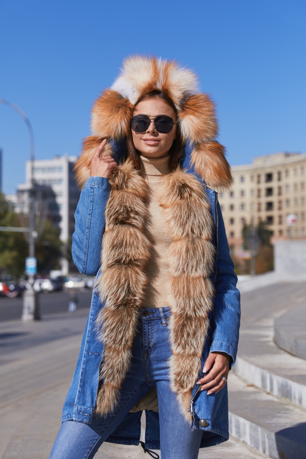 Парка П-26ех синий+голд — изображение 1