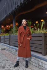 Демисезонное пальто Mila Nova ПВ-172 шоколад