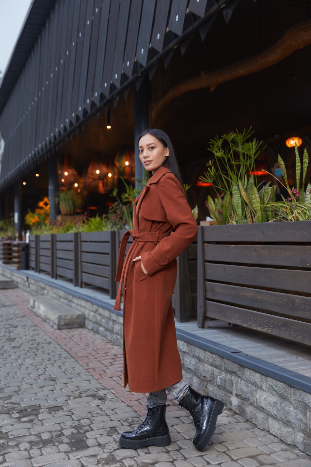 Демисезонное пальто Mila Nova ПВ-172 шоколад — изображение 3