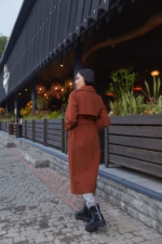 Демисезонное пальто Mila Nova ПВ-172 шоколад — изображение 5