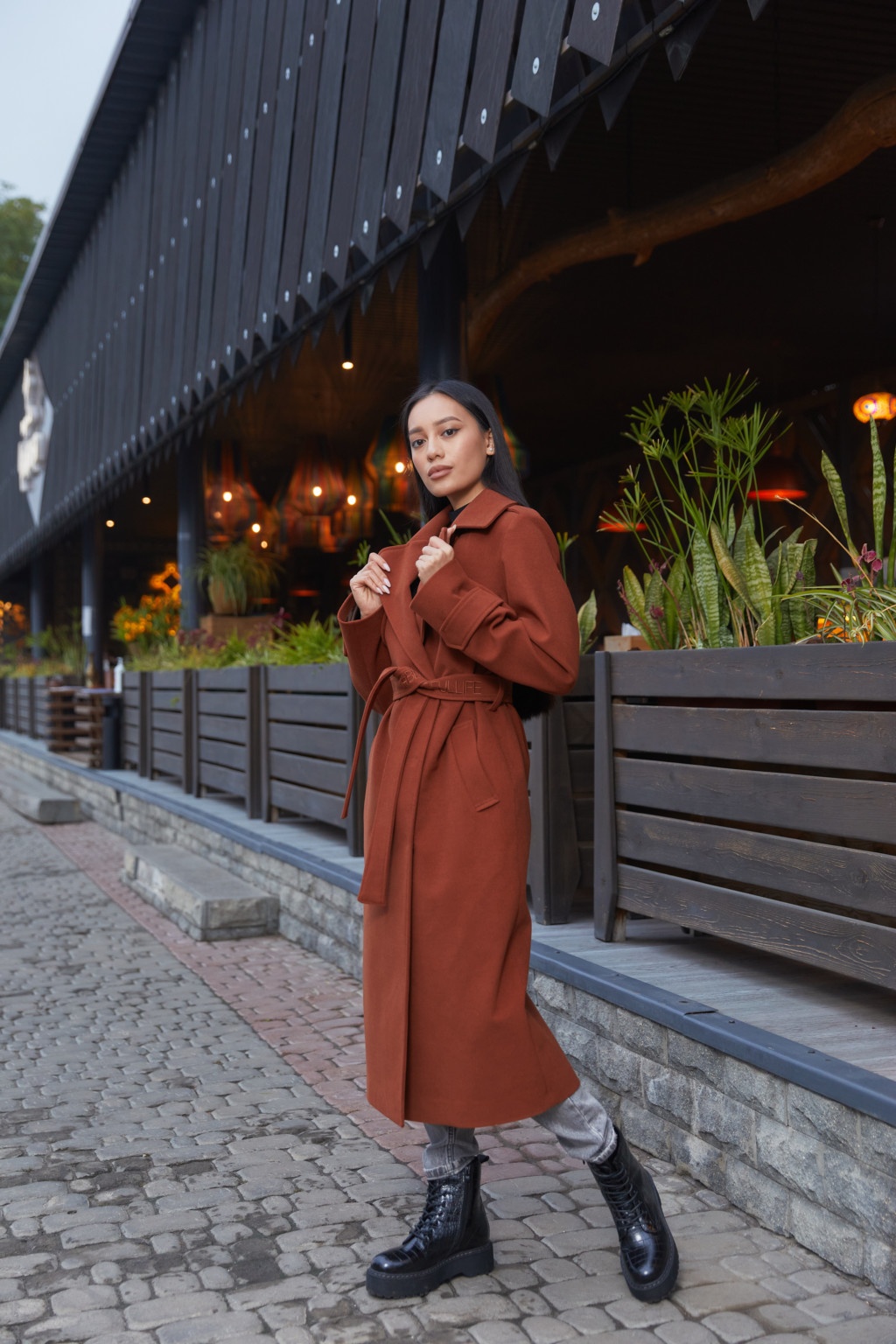 Демисезонное пальто Mila Nova ПВ-172 шоколад — изображение 4