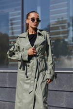 Демисезонный тренч Mila Nova ПВ-180 оливка — изображение 3