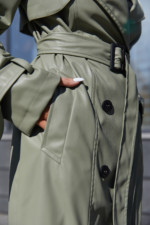 Демисезонный тренч Mila Nova ПВ-180 оливка — изображение 5