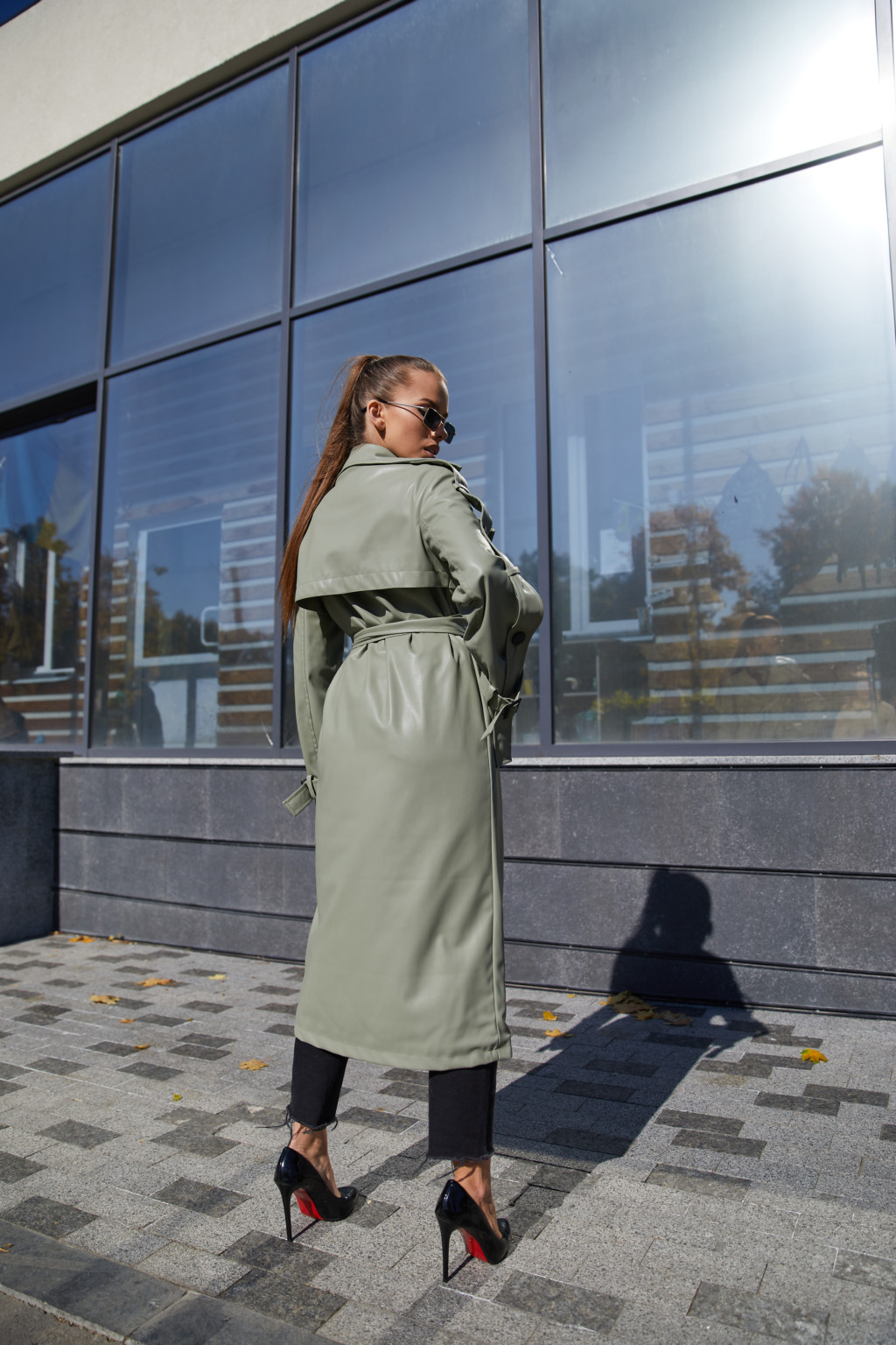 Демисезонный тренч Mila Nova ПВ-180 оливка — изображение 4