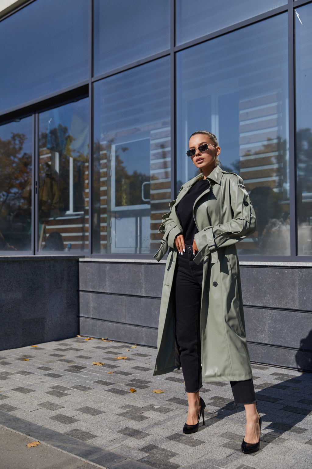 Демисезонный тренч Mila Nova ПВ-180 оливка — изображение 2