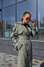 Демисезонный тренч Mila Nova ПВ-180 оливка