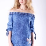 Летняя джинсовая туника Ф-11 синий