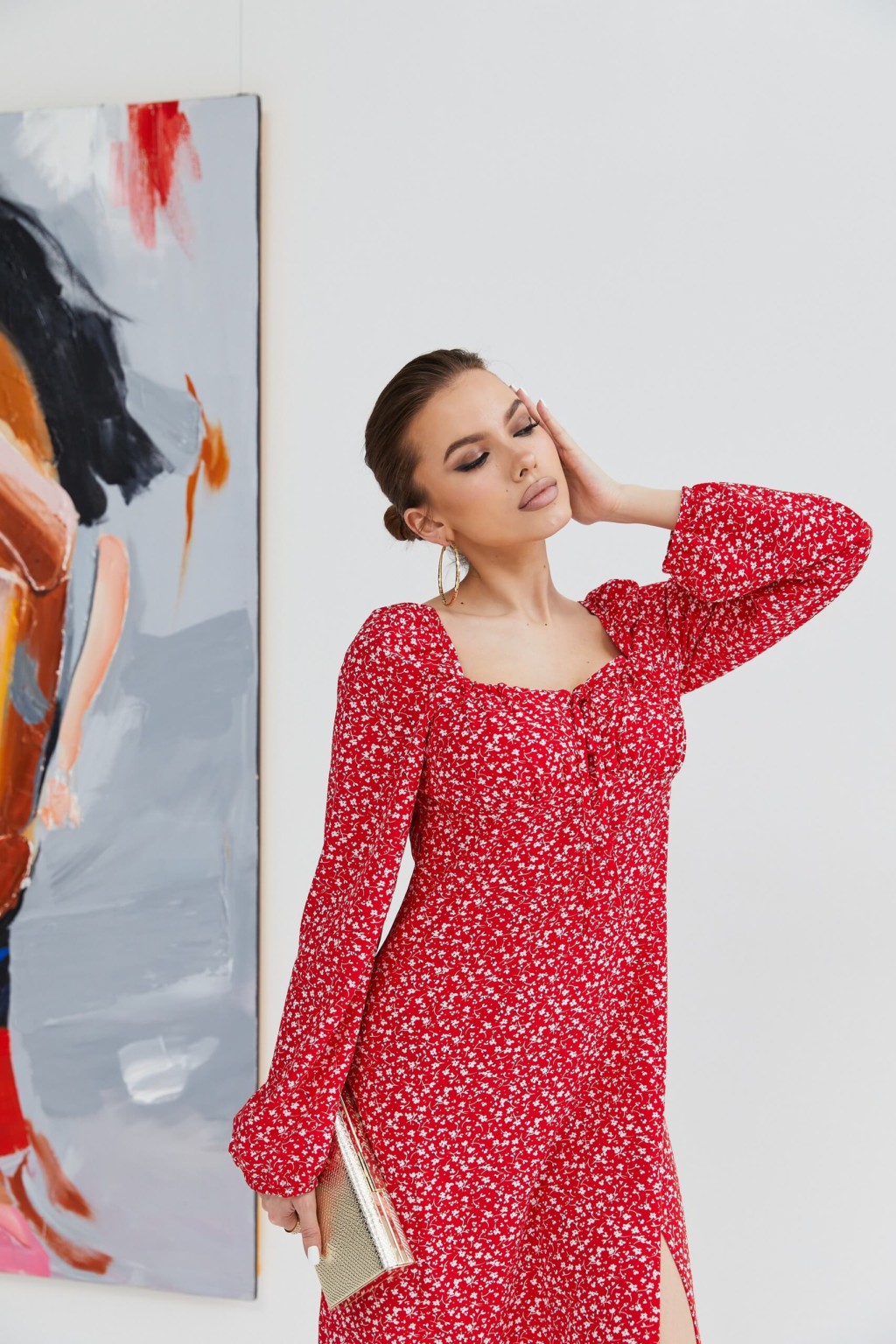 Летнее платье Mila Nova Ф-135 красный — изображение 4