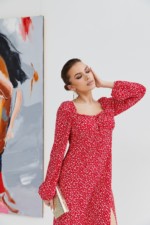 Летнее платье Mila Nova Ф-135 красный — изображение 4