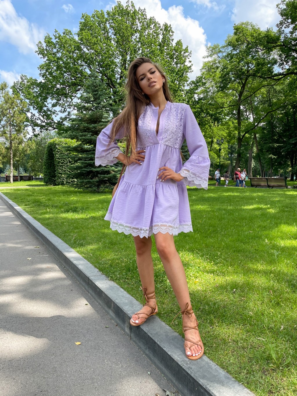 Летнее платье Mila Nova Ф-159 сирень — изображение 2