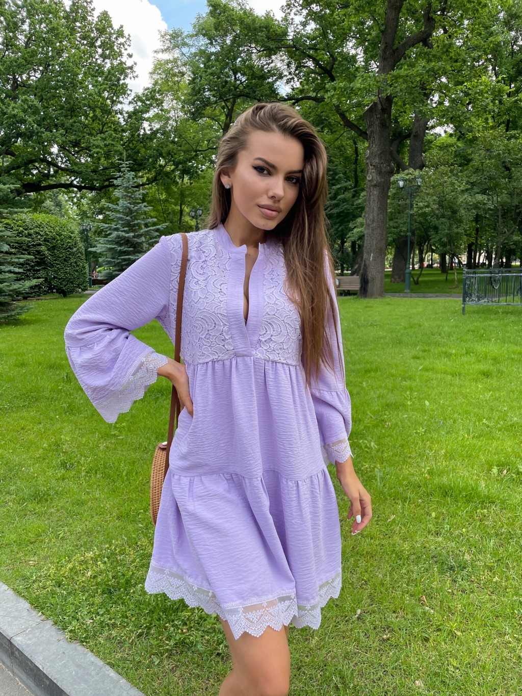 Летнее платье Mila Nova Ф-159 сирень — изображение 3