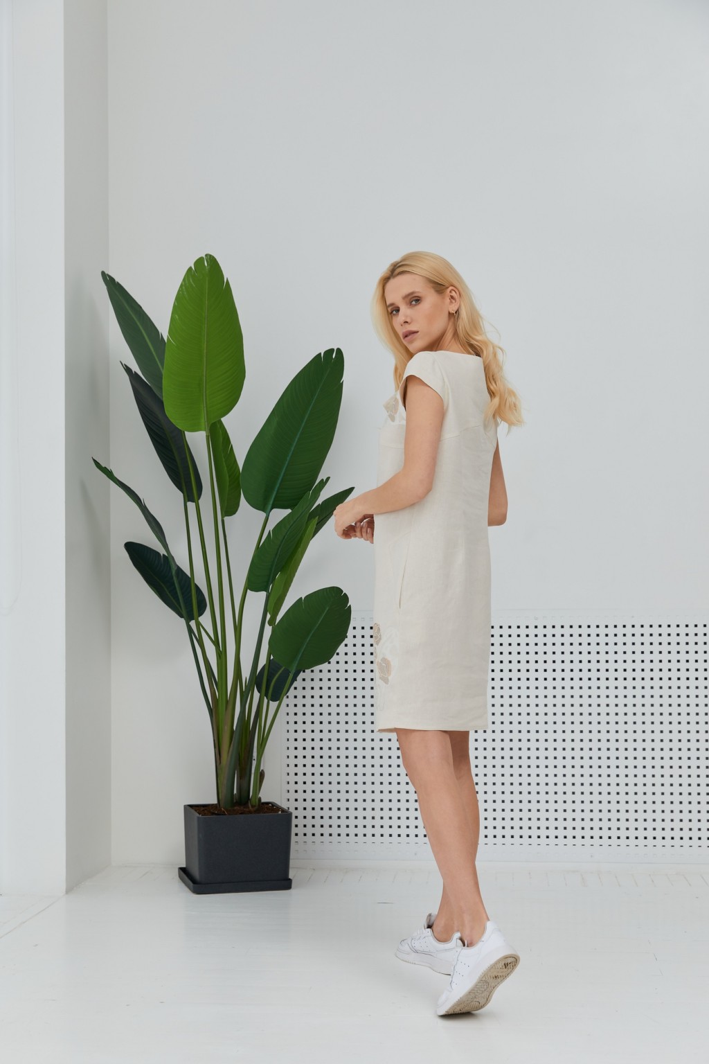 Летнее Платье Mila Nova Ф-42а молоко+молоко — изображение 2