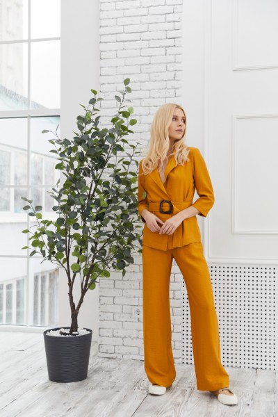 Летний костюм Mila Nova J-28 горчица