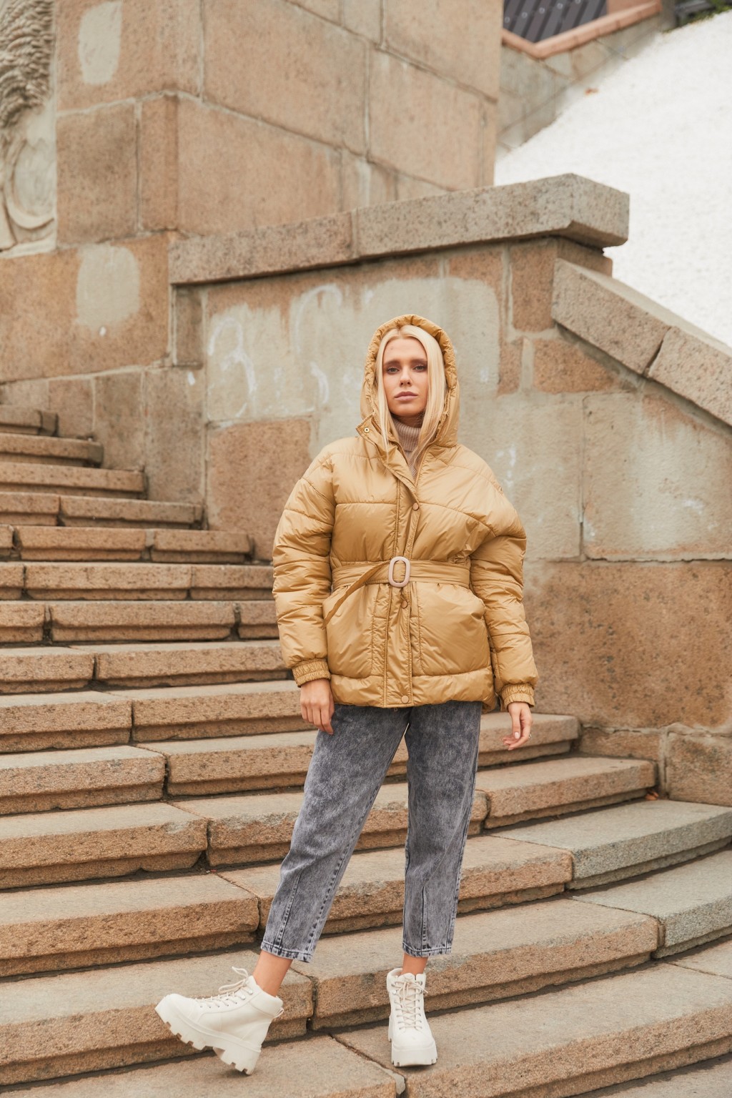 Демисезонная Куртка Mila Nova К-123 бежевый — изображение 2