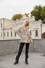 Зимняя шуба Mila Nova К-175 бежевый — изображение 4