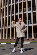 Зимняя куртка Mila Nova К-243 бежевый — изображение 2