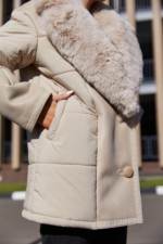 Зимняя куртка Mila Nova К-243 бежевый — изображение 3