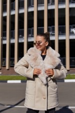 Зимняя куртка Mila Nova К-243 бежевый