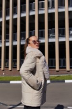 Зимняя куртка Mila Nova К-243 бежевый — изображение 4