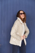 Демисезонная Куртка Mila Nova К-234 бежевый — изображение 5