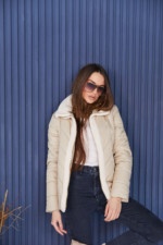 Демисезонная Куртка Mila Nova К-234 бежевый — изображение 2