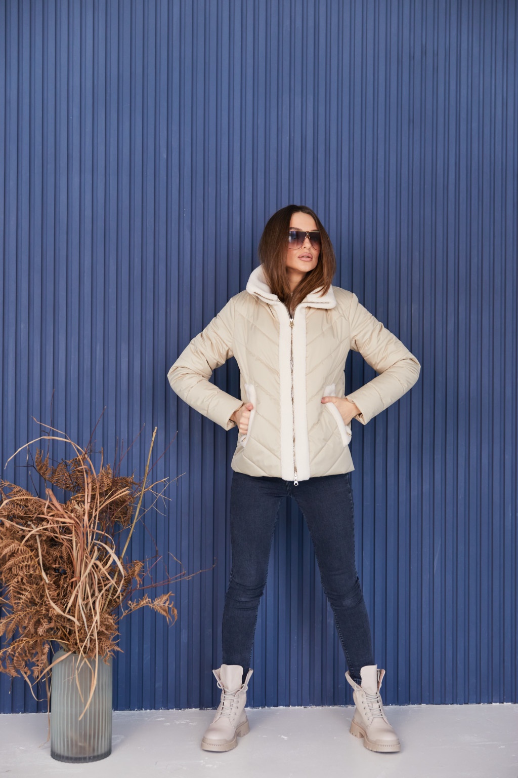 Демисезонная Куртка Mila Nova К-234 бежевый — изображение 6