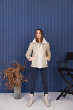 Демисезонная Куртка Mila Nova К-234 серый — изображение 2