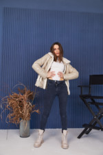 Демисезонная Куртка Mila Nova К-234 серый — изображение 3