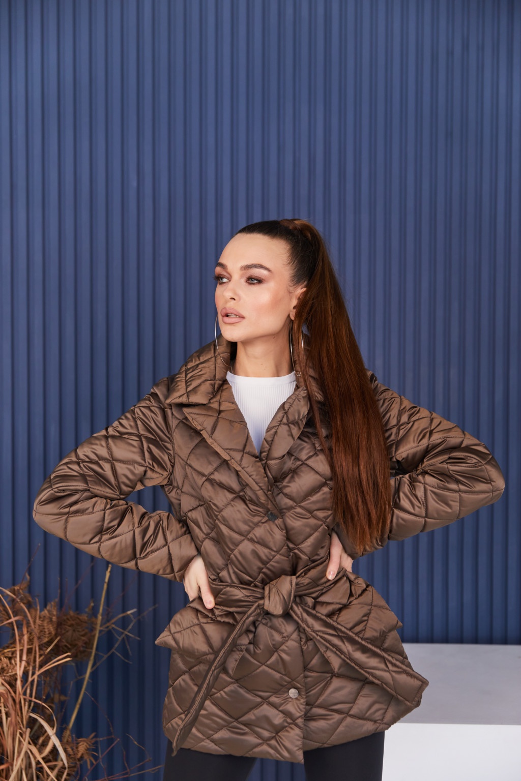 Демисезонная Куртка Mila Nova К-252 шоколад — изображение 2