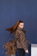 Демисезонная Куртка Mila Nova К-252 шоколад — изображение 5