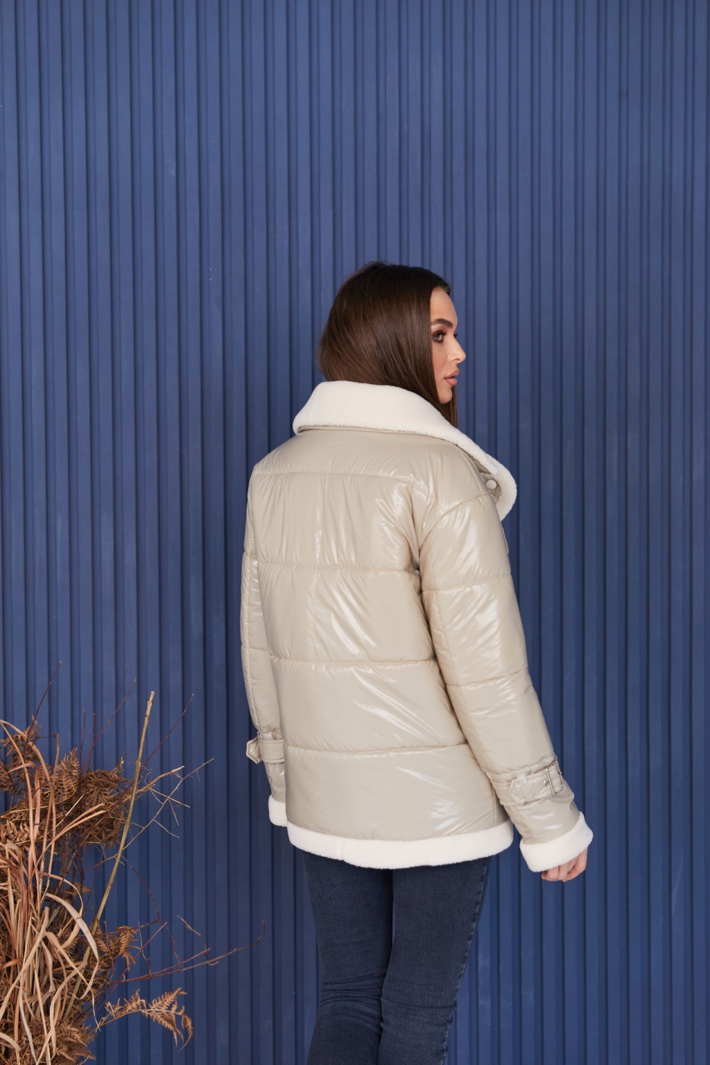 Демисезонная Куртка Mila Nova К-254 серый — изображение 4