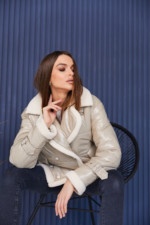 Демисезонная Куртка Mila Nova К-254 серый — изображение 3